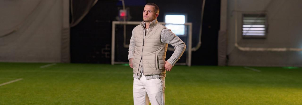 Sebastian Giovinco at an indoor soccer field