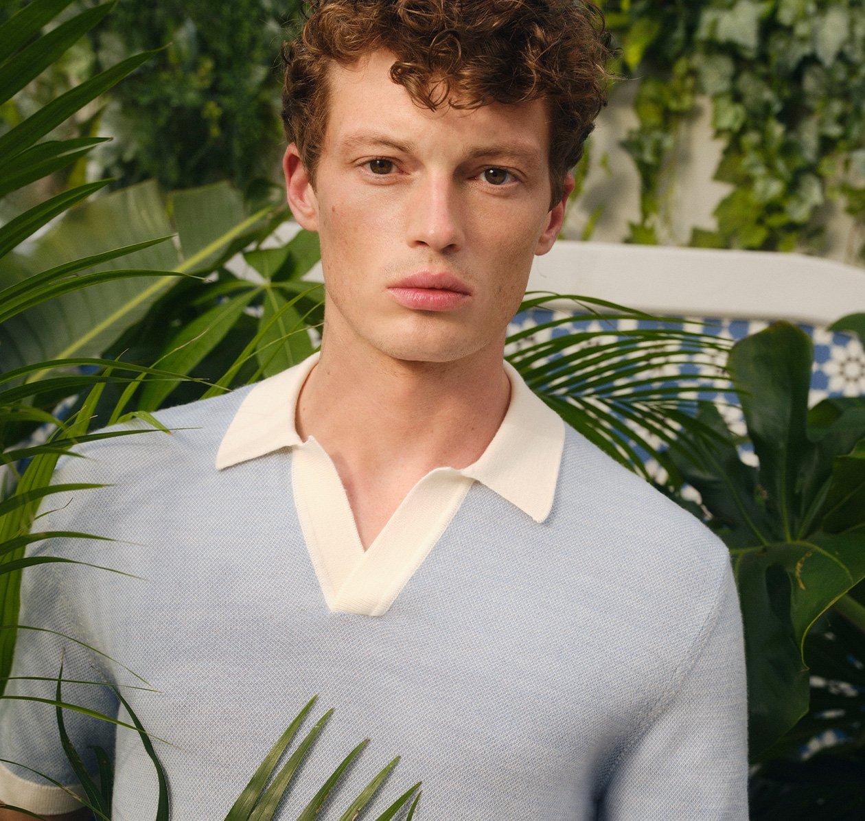 Male model wearing Orlebar Brown shirt illustrating cruise control