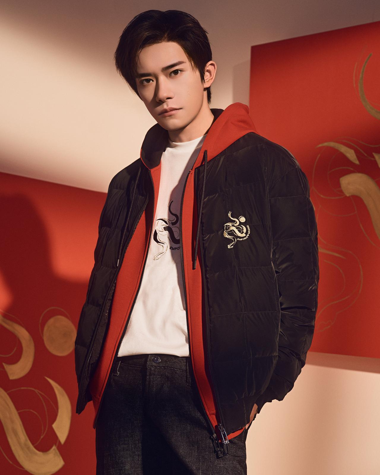 Male model wearing jacket representing year of the snake