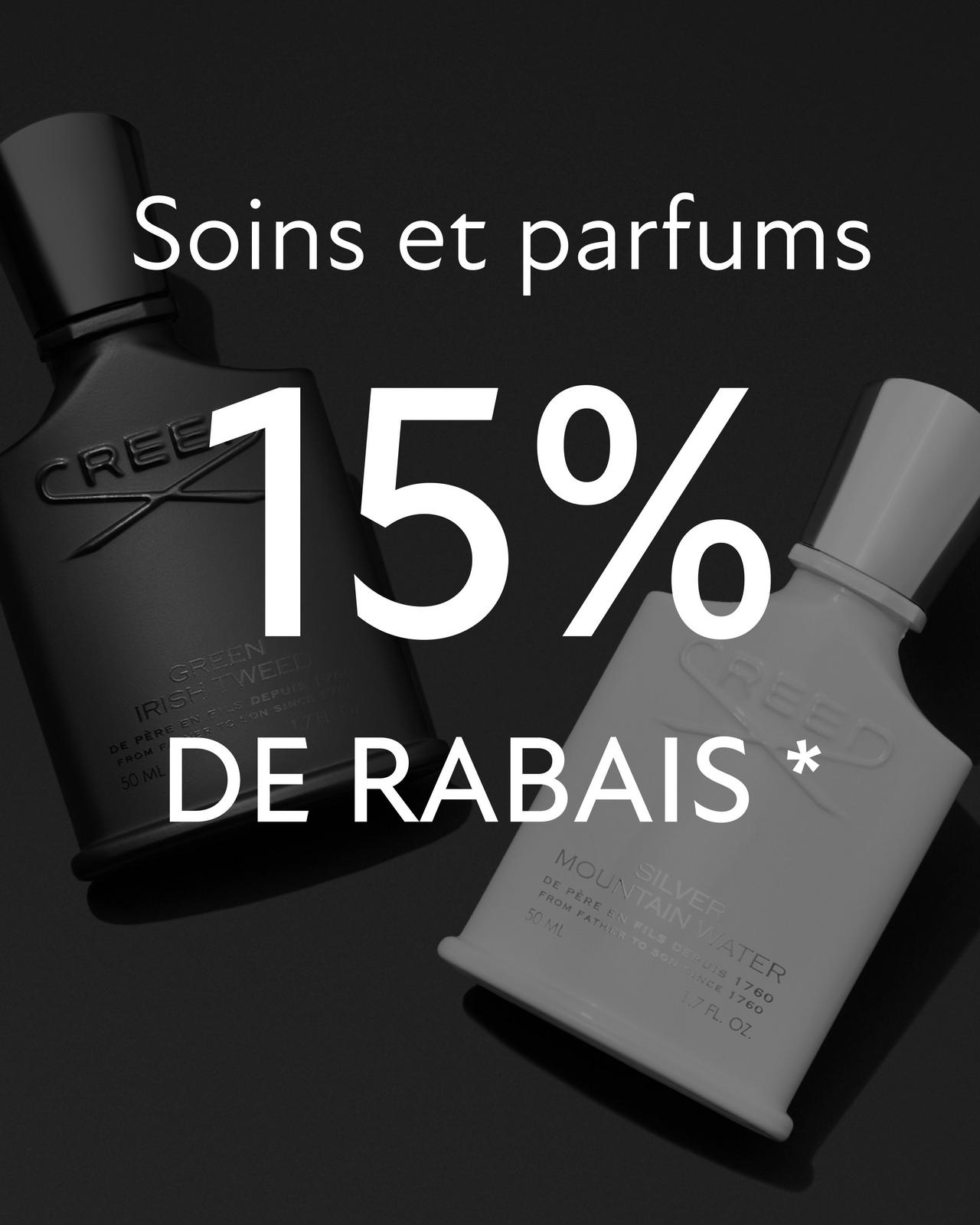  Soins et parfums 15% de rabais 
