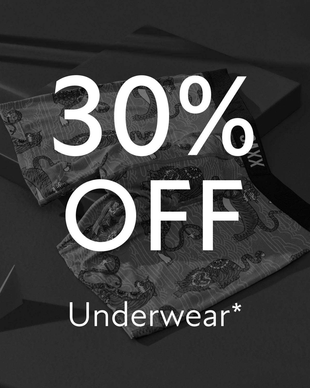 30% off Underwear