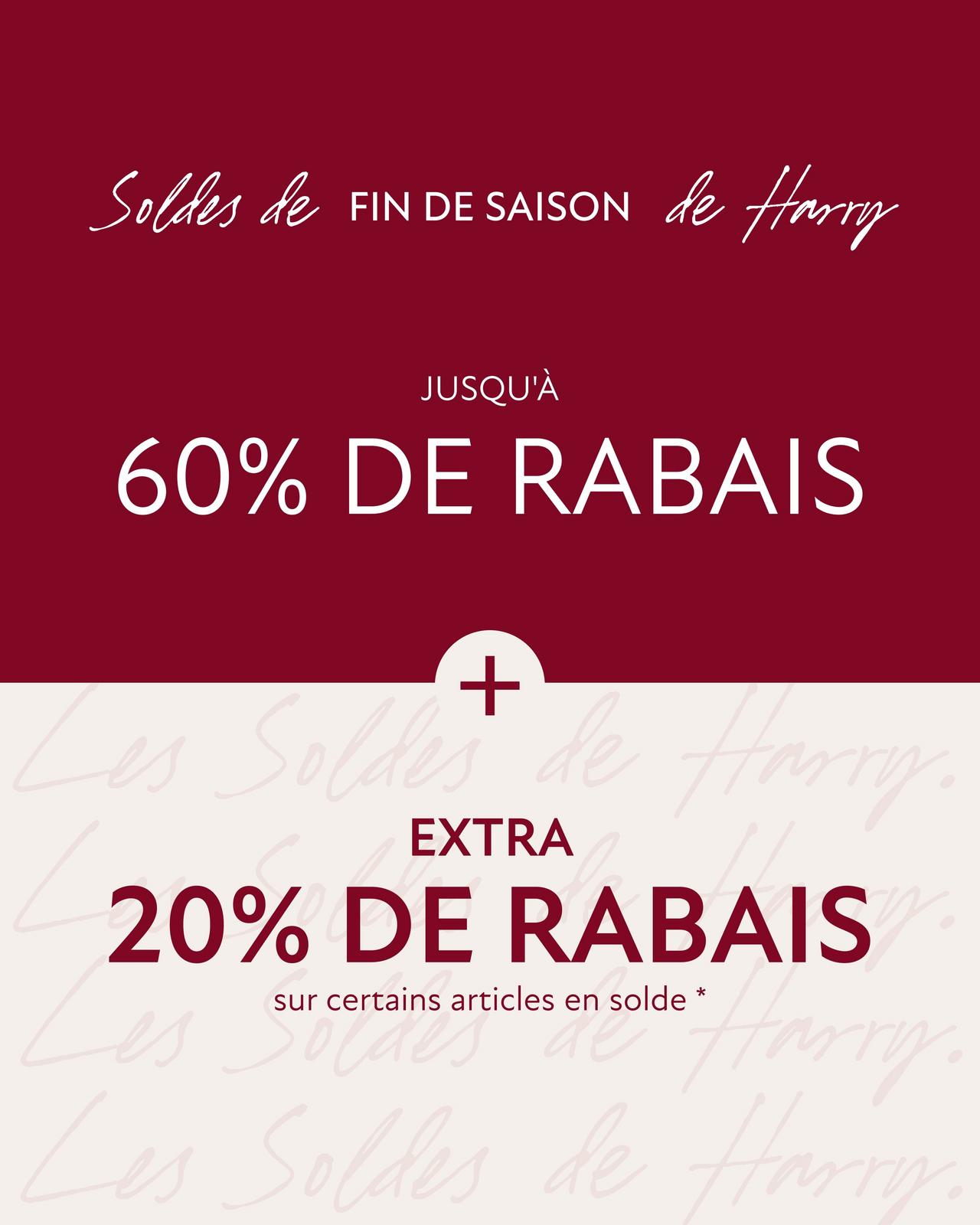 Graphique promotionnel de la vente de fin de saison de Harry