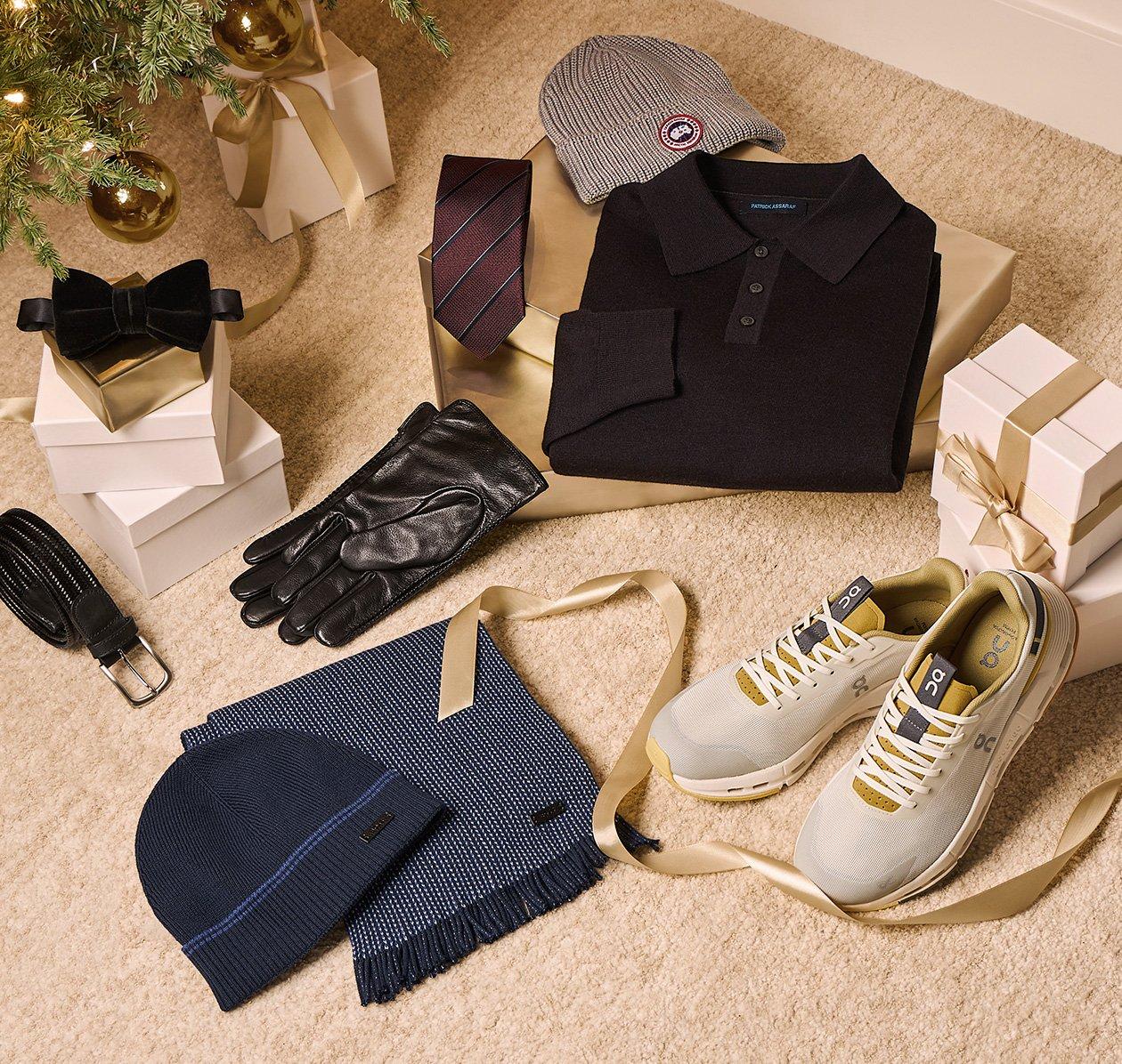 An assortment of gifts prepared for gift wrapping