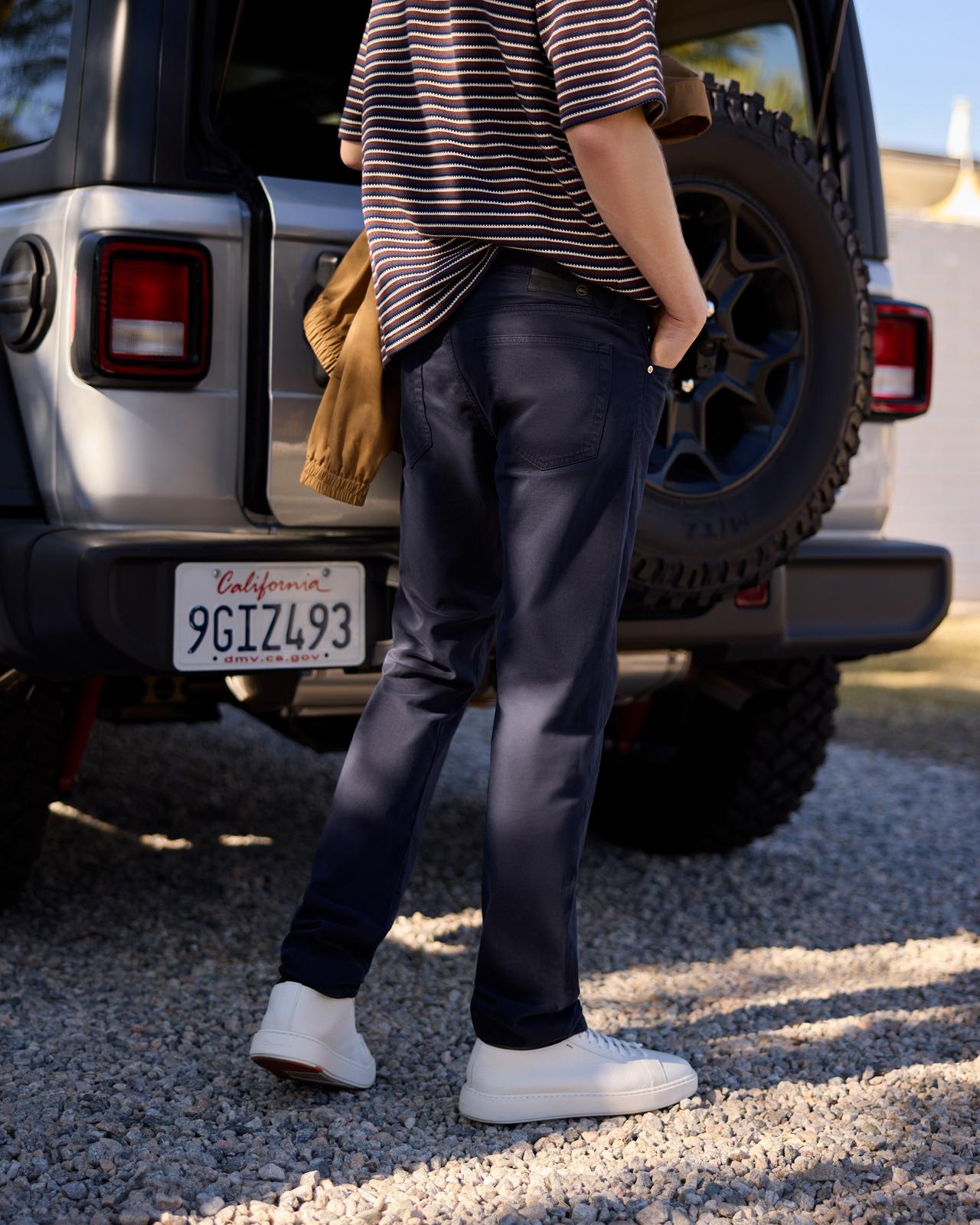 Man wearing A.P.C. pants