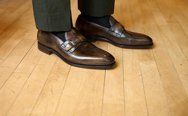 Pair of Bontoni brown dress shoes