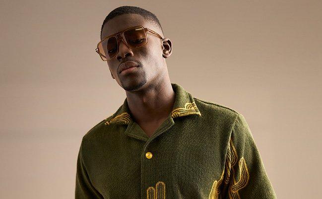 Male model wearing OAS casual shirt