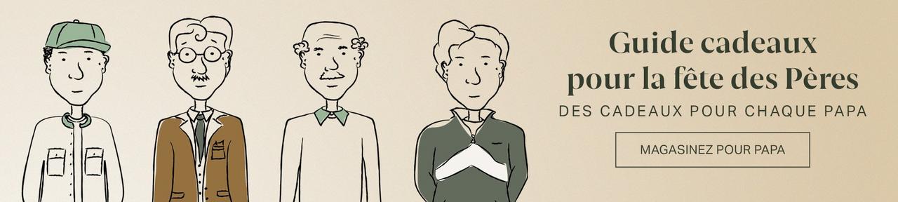 Personnages de dessins animés illustrant des cadeaux pour la fête des pères