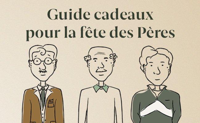 Personnages de dessins animés illustrant des cadeaux pour la fête des pères