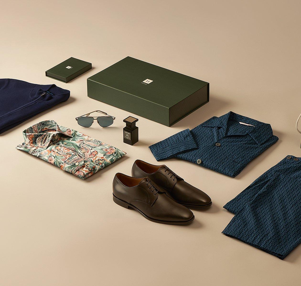 Luxury gift items displayed for fathers day gift ideas