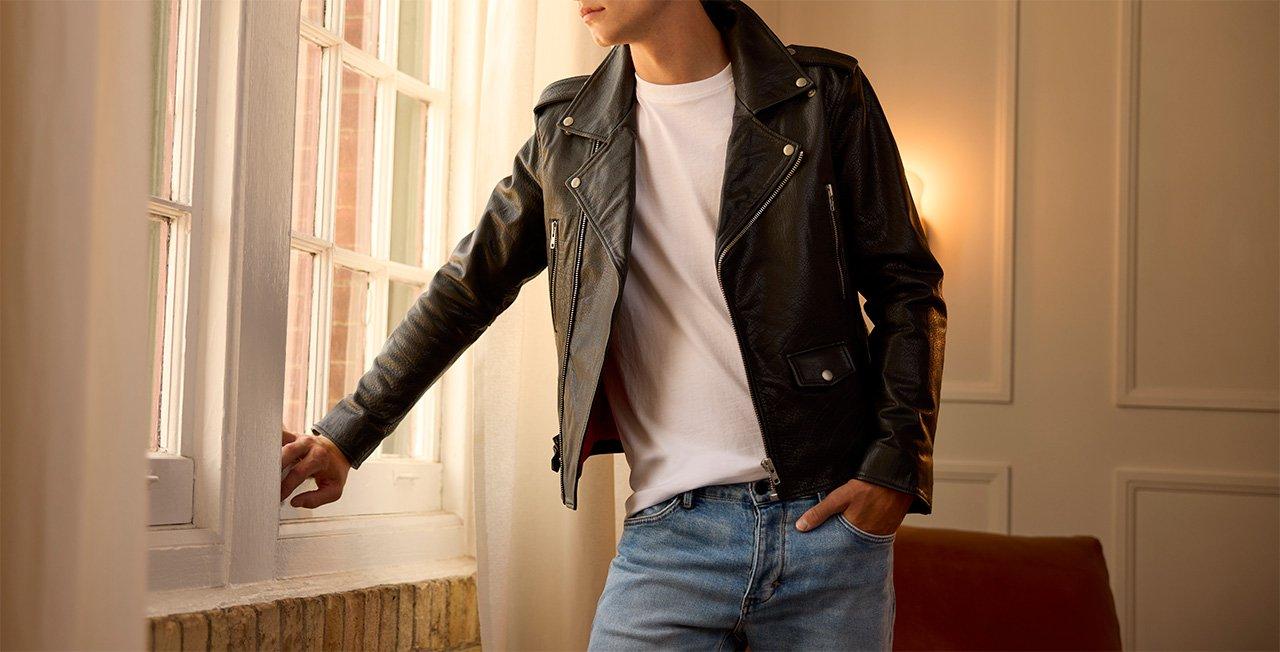 Neuw denim hot sale leather jacket