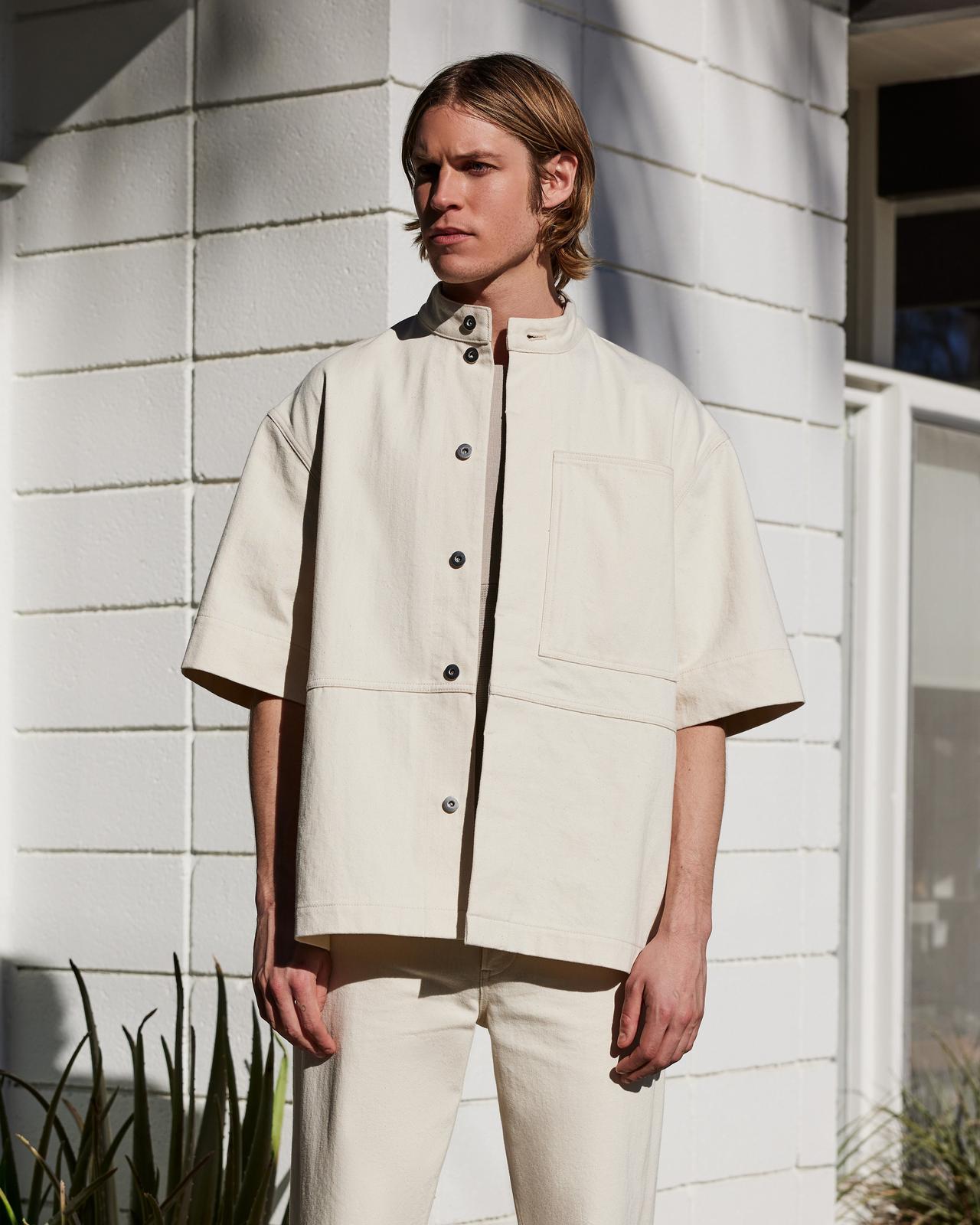 Man wearing Jil Sander at Harry Rosen