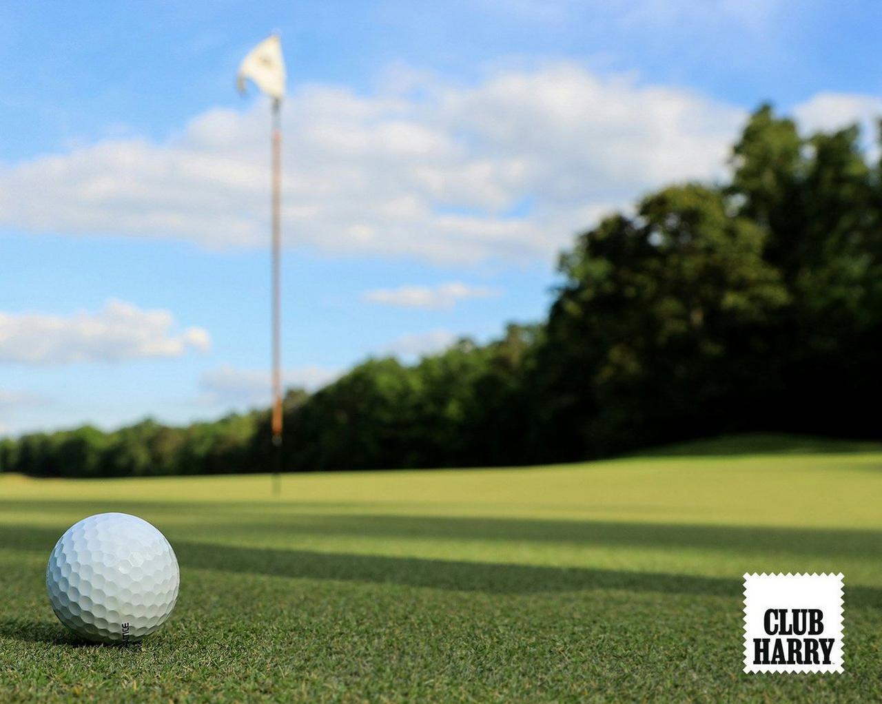 Golf ball on a golf course