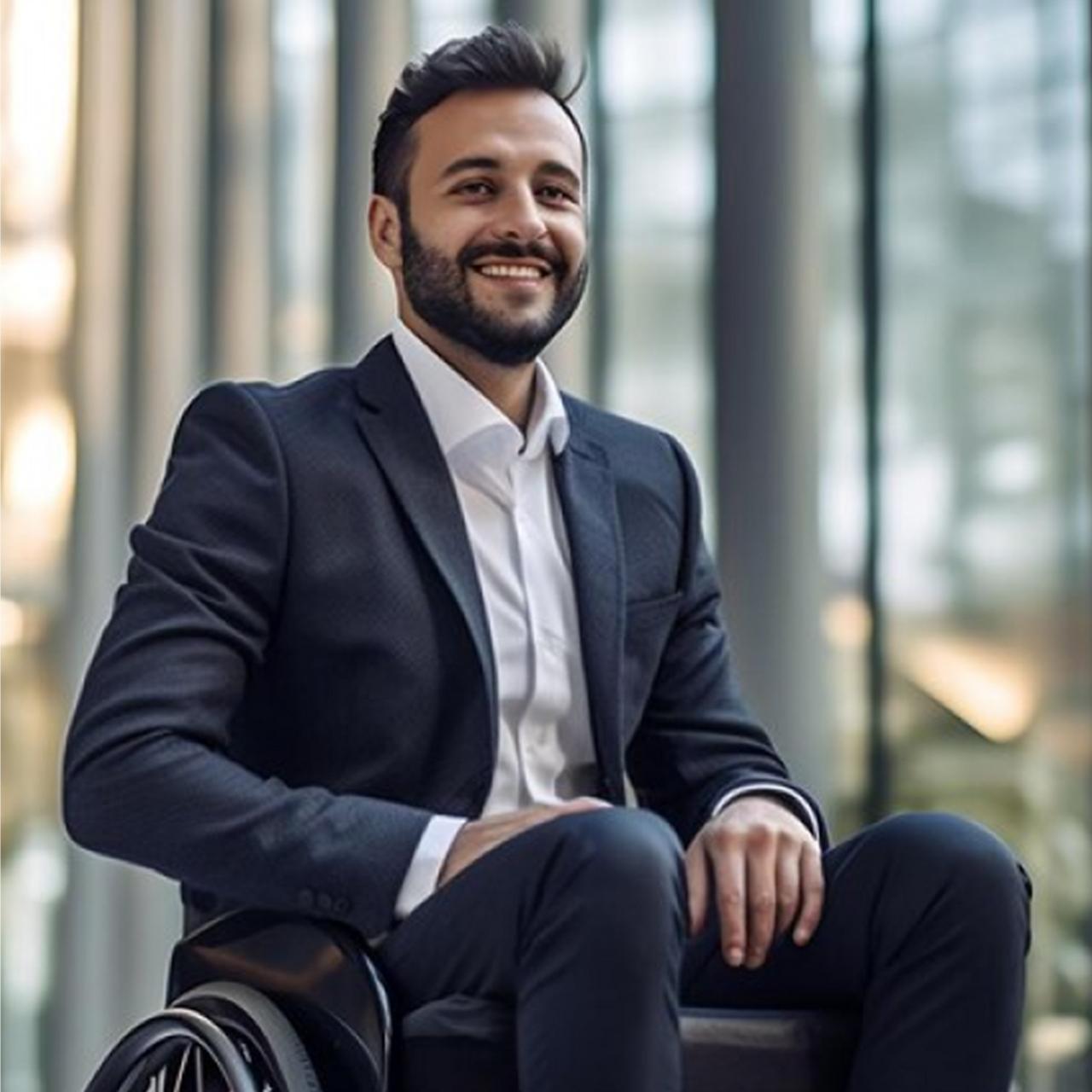 male model sitting posing for photo