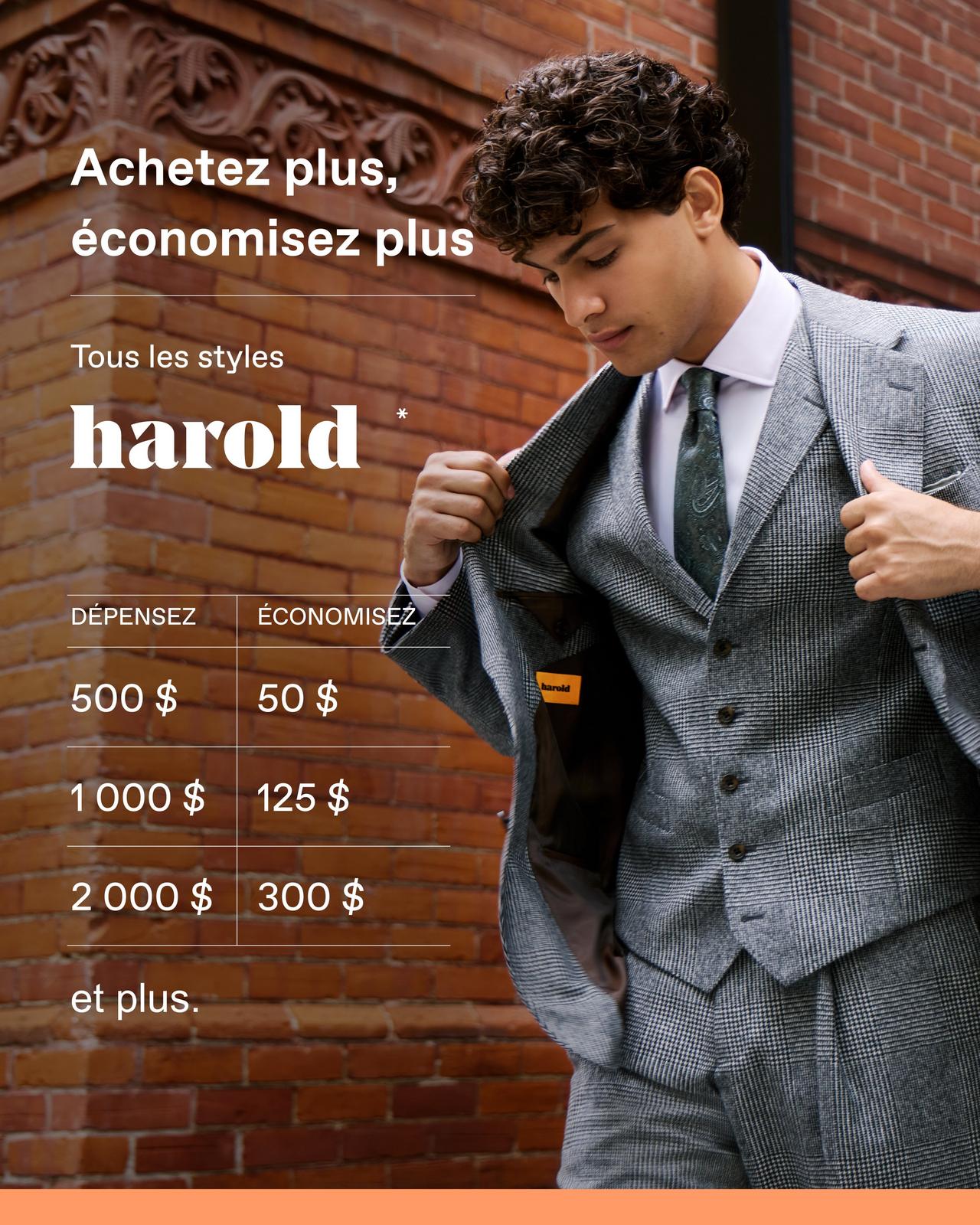 mannequin portant le costume de Harold