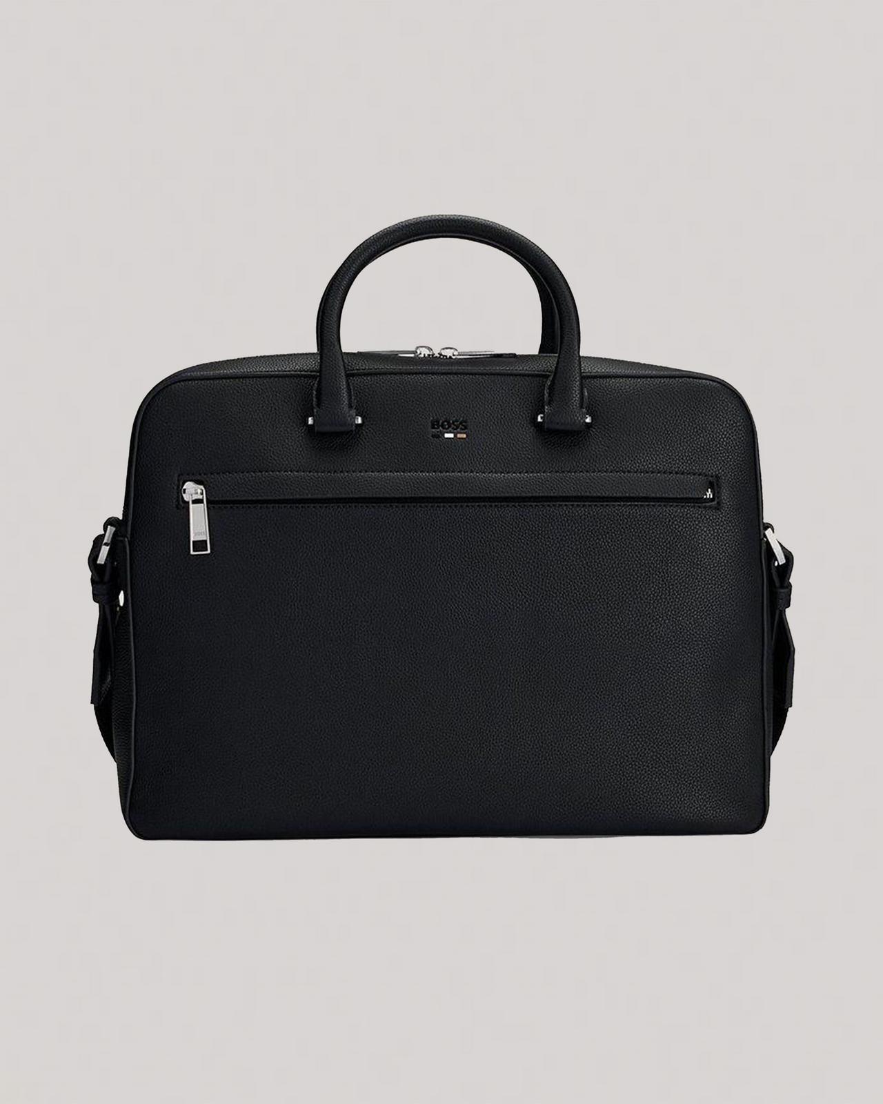 BOSS ray faux grain leather document case