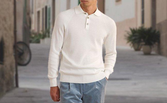 Male model wearing Brunello Cucinelli