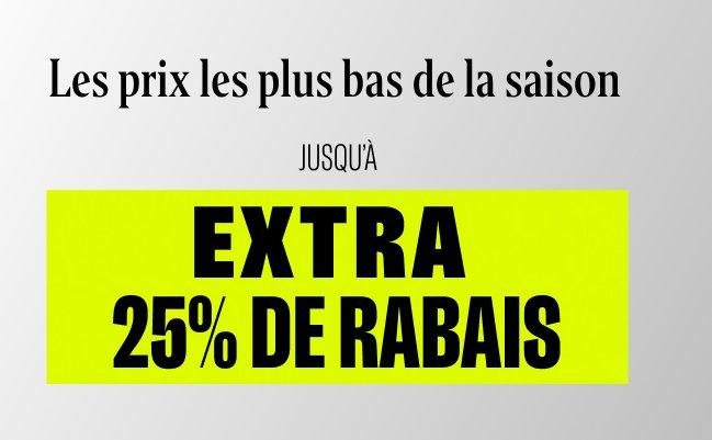 Présentation avec jusqu’à 25 % de rabais supplémentaire sur les essentiels d’été