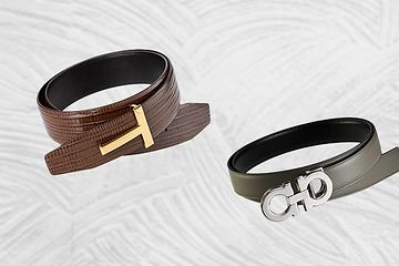 Image 23: TOM FORD and Ferragamo belts displayed signifying belts