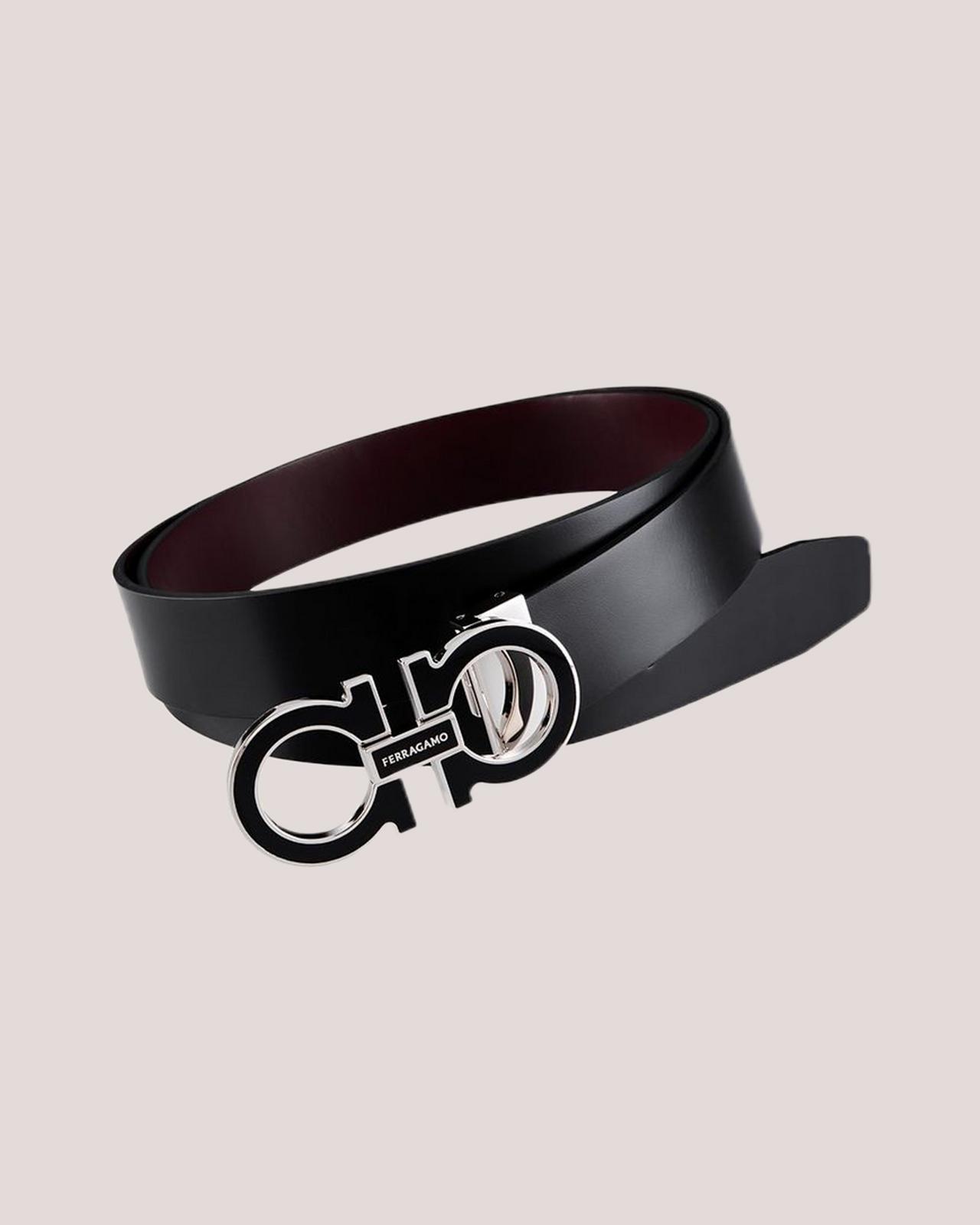 Ferragamo Reversible Enamel Double-Gancio Belt