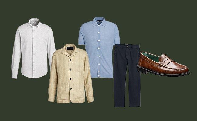 Collage of workwear Spring outfit