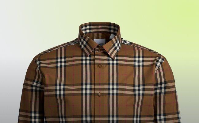 A classic Burberry dress shirt