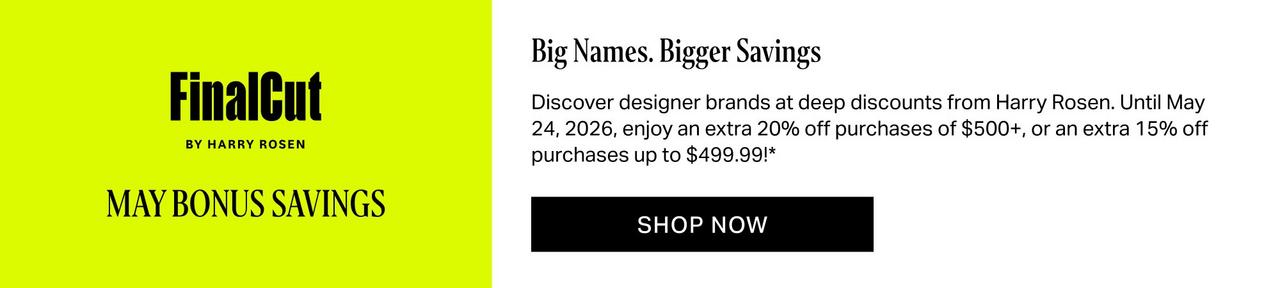 Shop FinalCut by Harry Rosen for further reduced styles