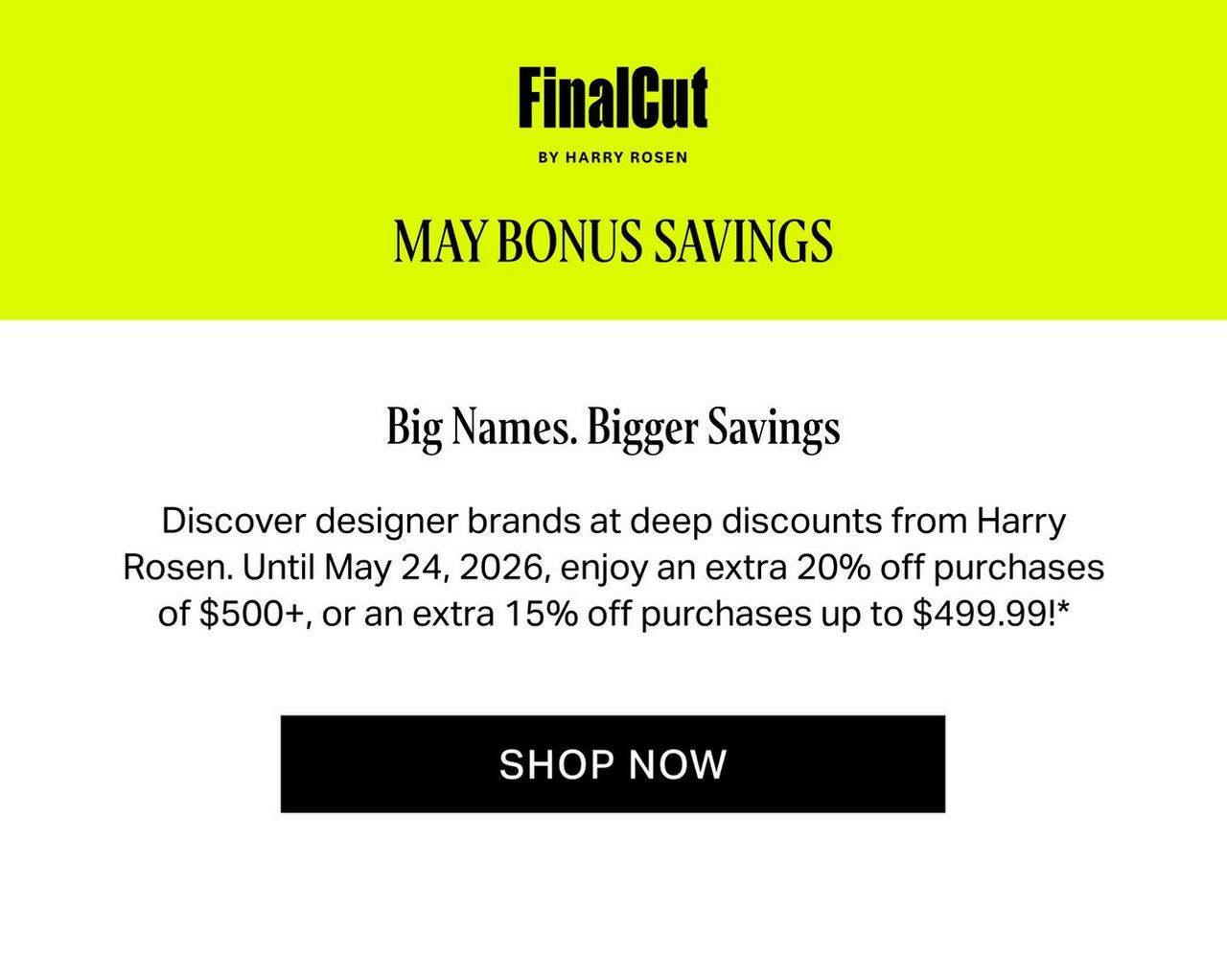 Shop FinalCut by Harry Rosen for further reduced styles