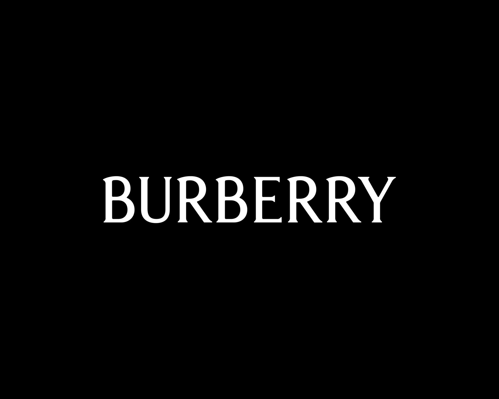 Logo Burberry sur fond noir