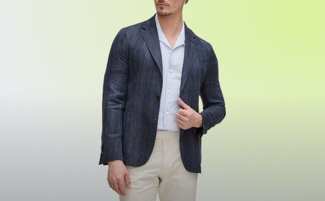 Model wearing a Zegna sports jacket 