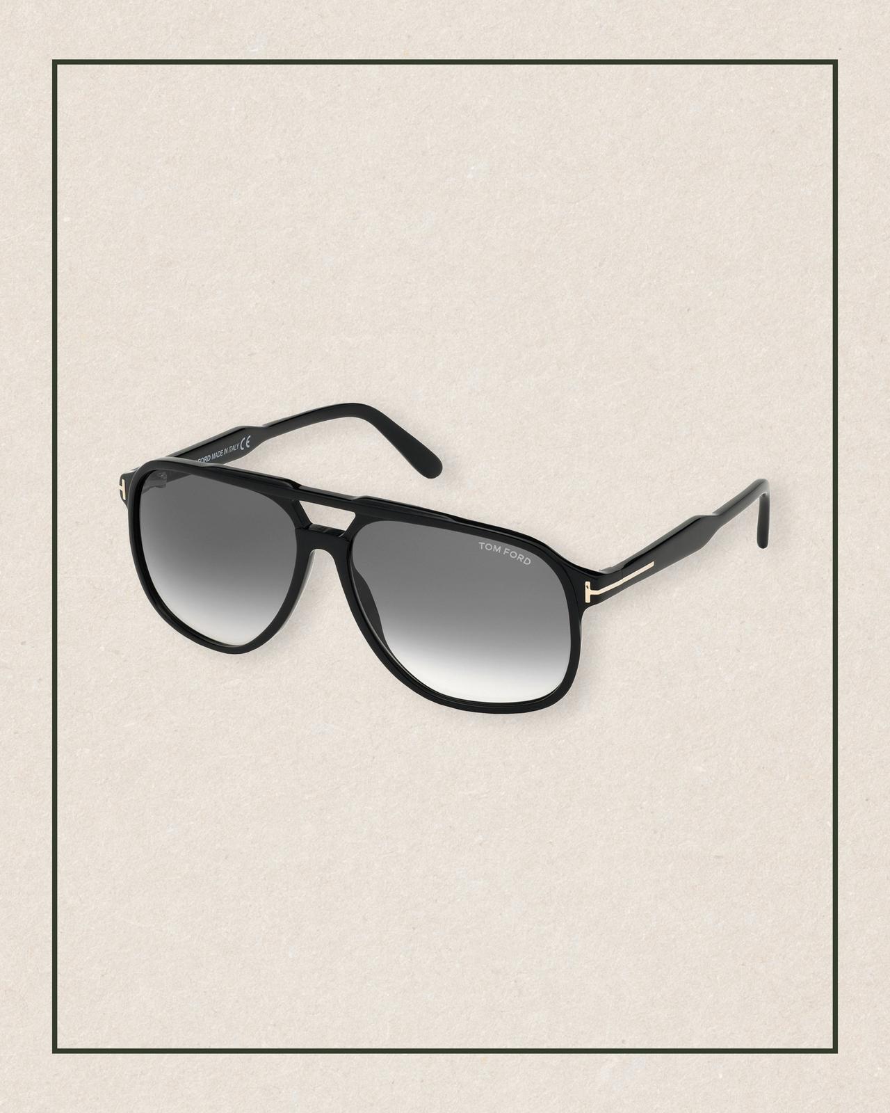Des lunettes de soleil rondes noires de Tom Ford