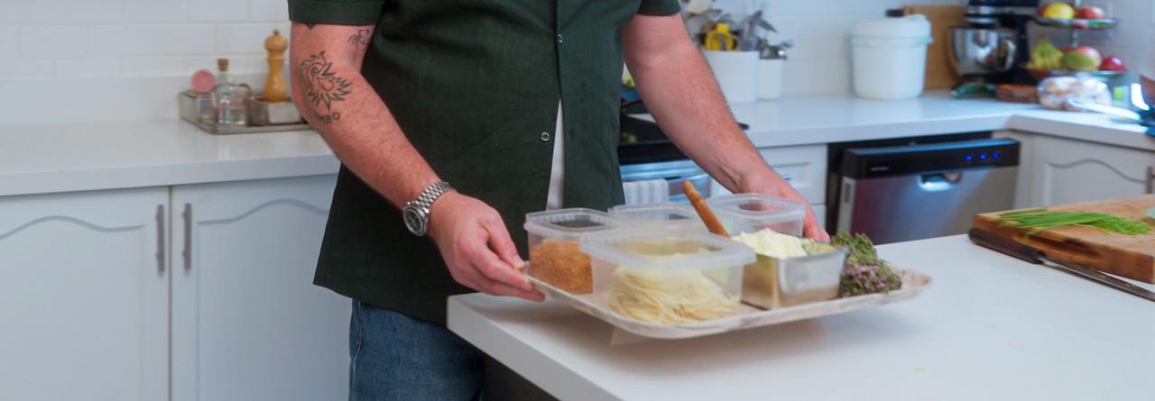 Chef Coulson Armstrong gathers all the ingredients for lobster rolls
