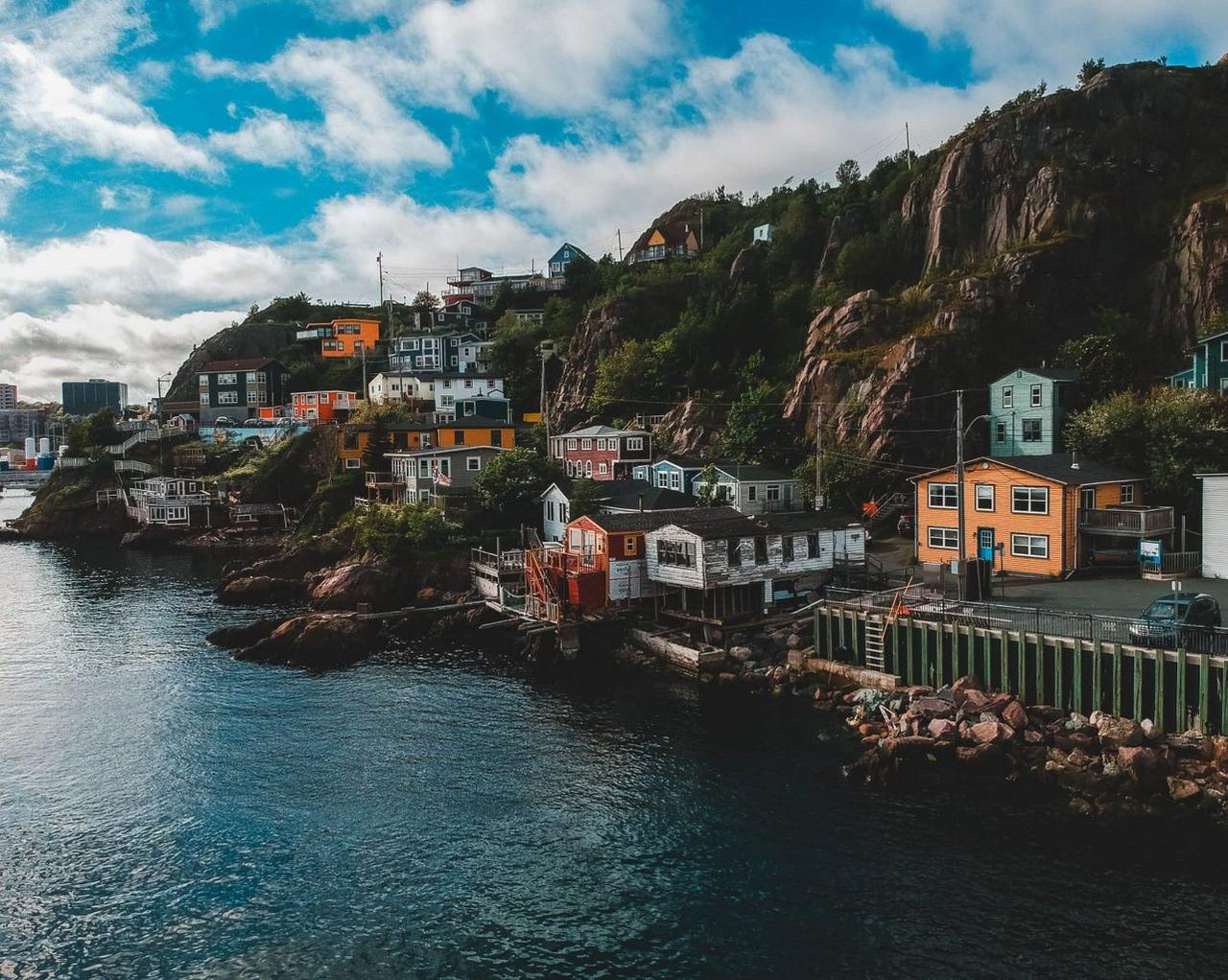 Colorful row houses of The Battery in St. John’s, Newfoundland