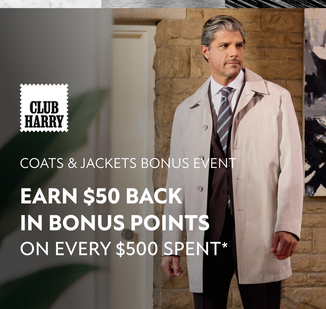 Image showing Club Harry event with bonus points on coats and jackets