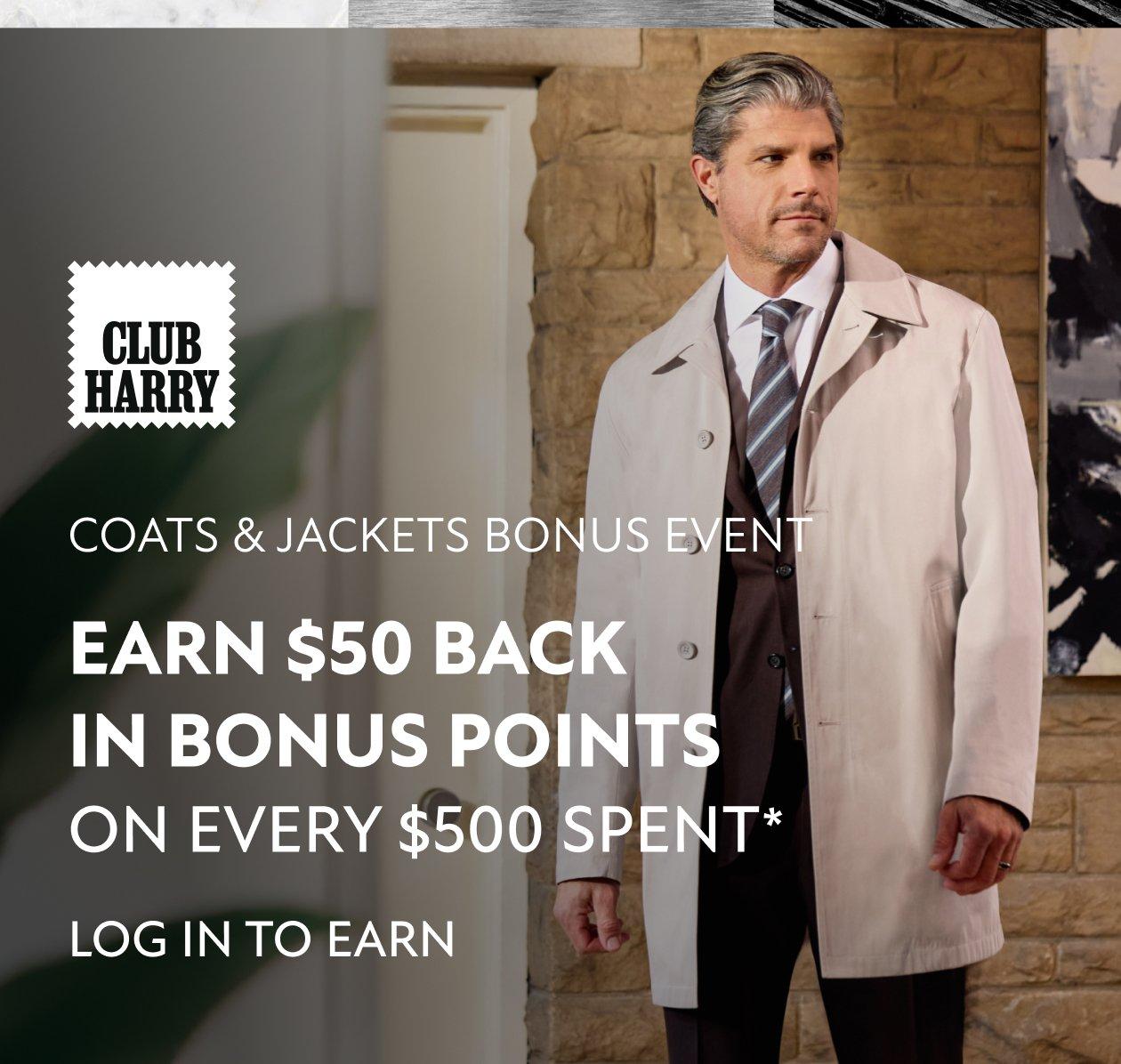 Image showing Club Harry event with bonus points on coats and jackets