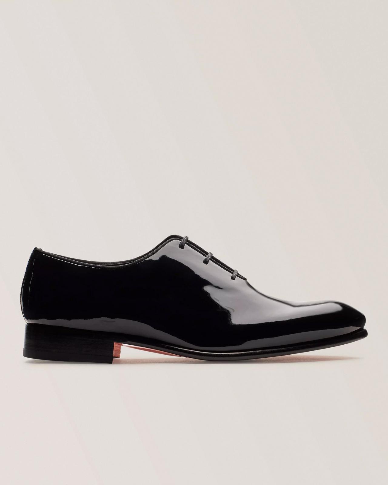 TOM FORD Chaussure lacée Elkan en cuir verni à tige en une seule pièce