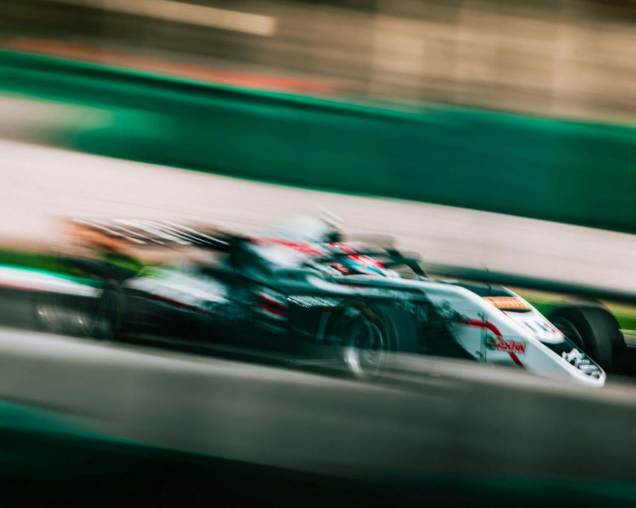 Racing car on the racing track