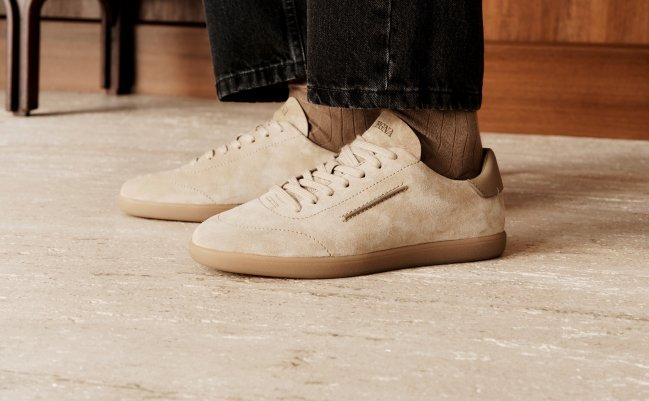 A warm beige and light brown pair of sneaker from Zegna