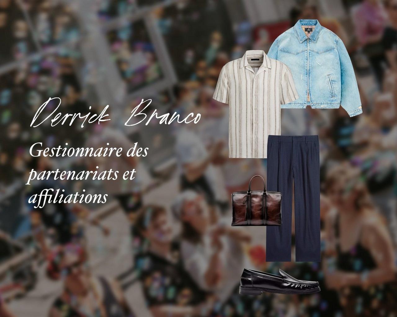 Un collage montrant des vêtements, des chaussures et des accessoires pour hommes