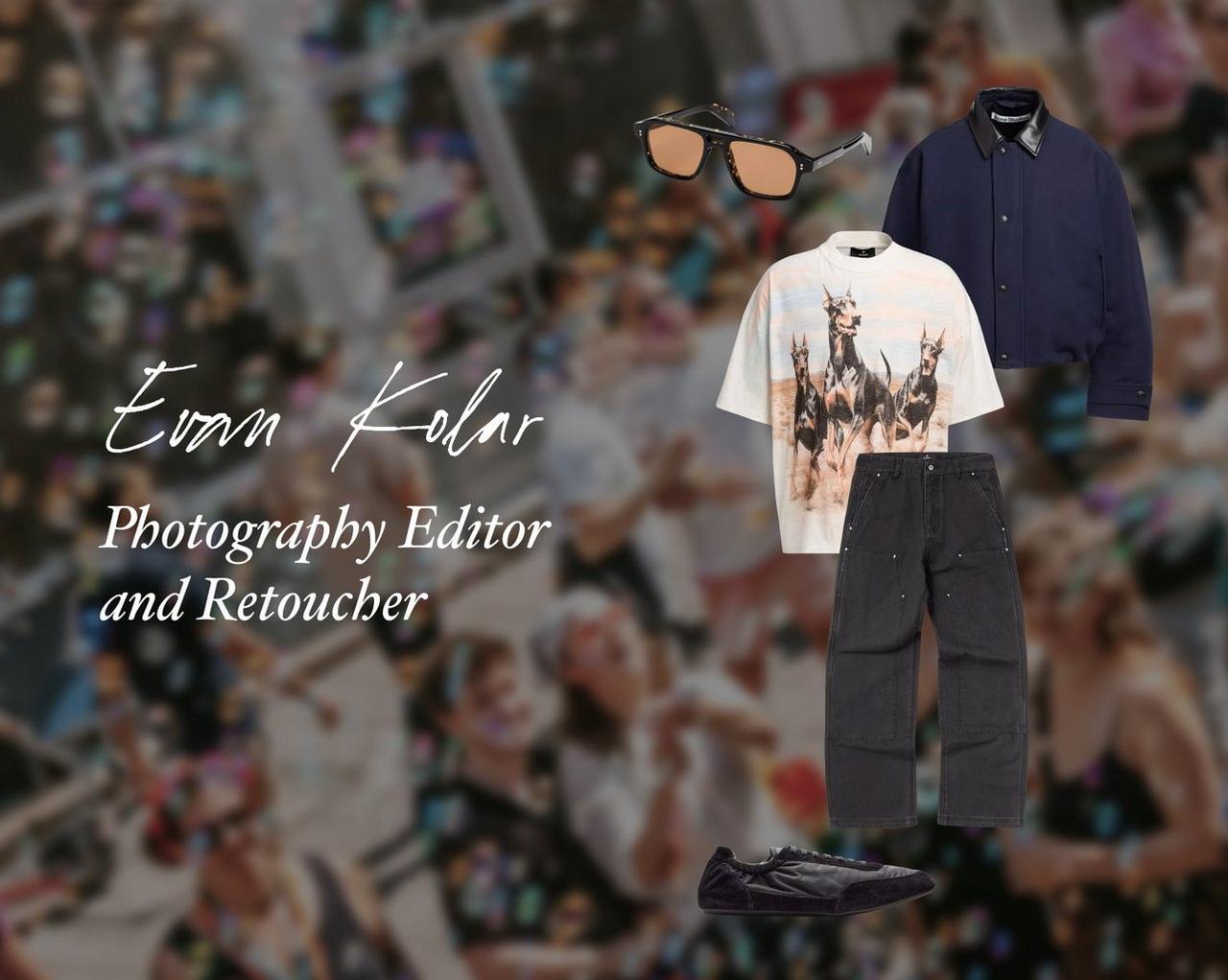 A collage showing clothes, footwear and accessories for men