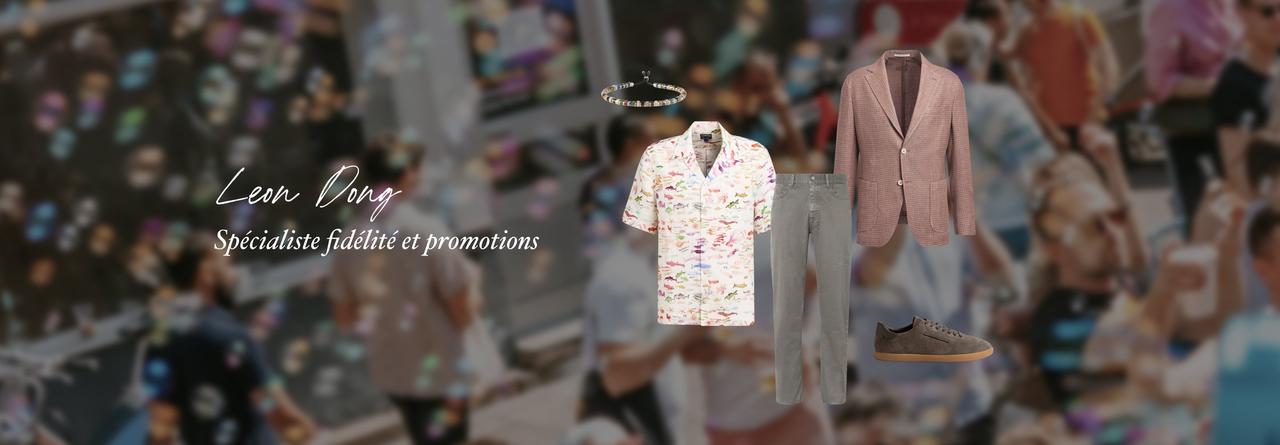 Un collage montrant des vêtements, des chaussures et des accessoires pour hommes