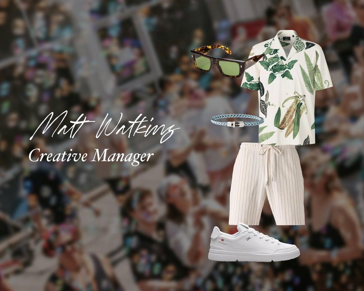 A collage showing clothes, footwear and accessories for men