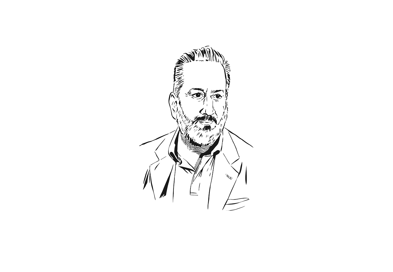 Illustration of Adam Percival