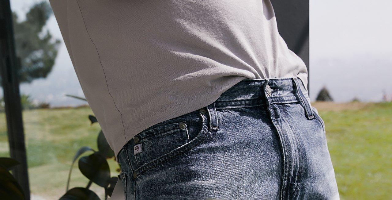 AG Jeans Tellis Slim Fit Sateen Pants in Natural for Men