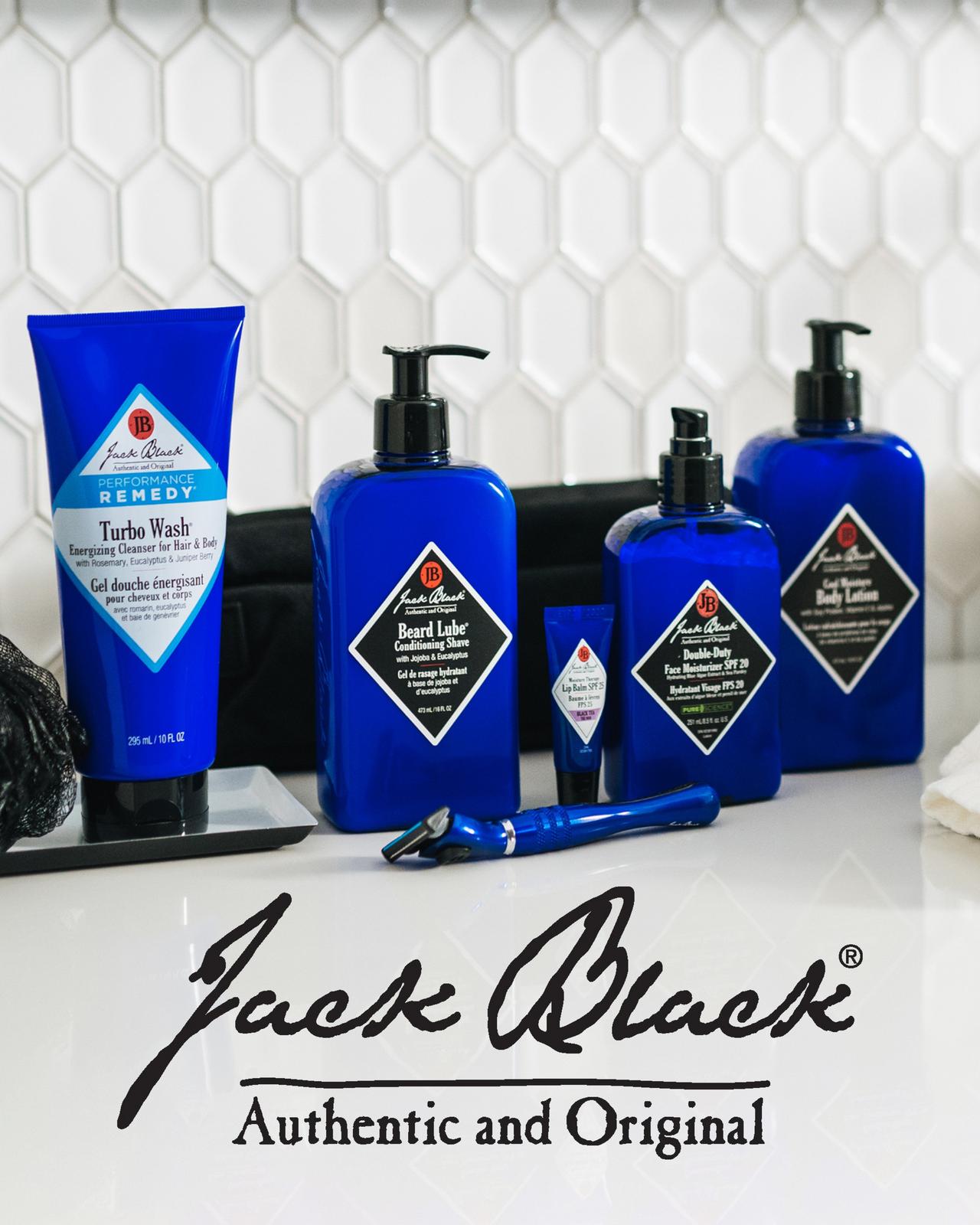 jack black grooming products on display