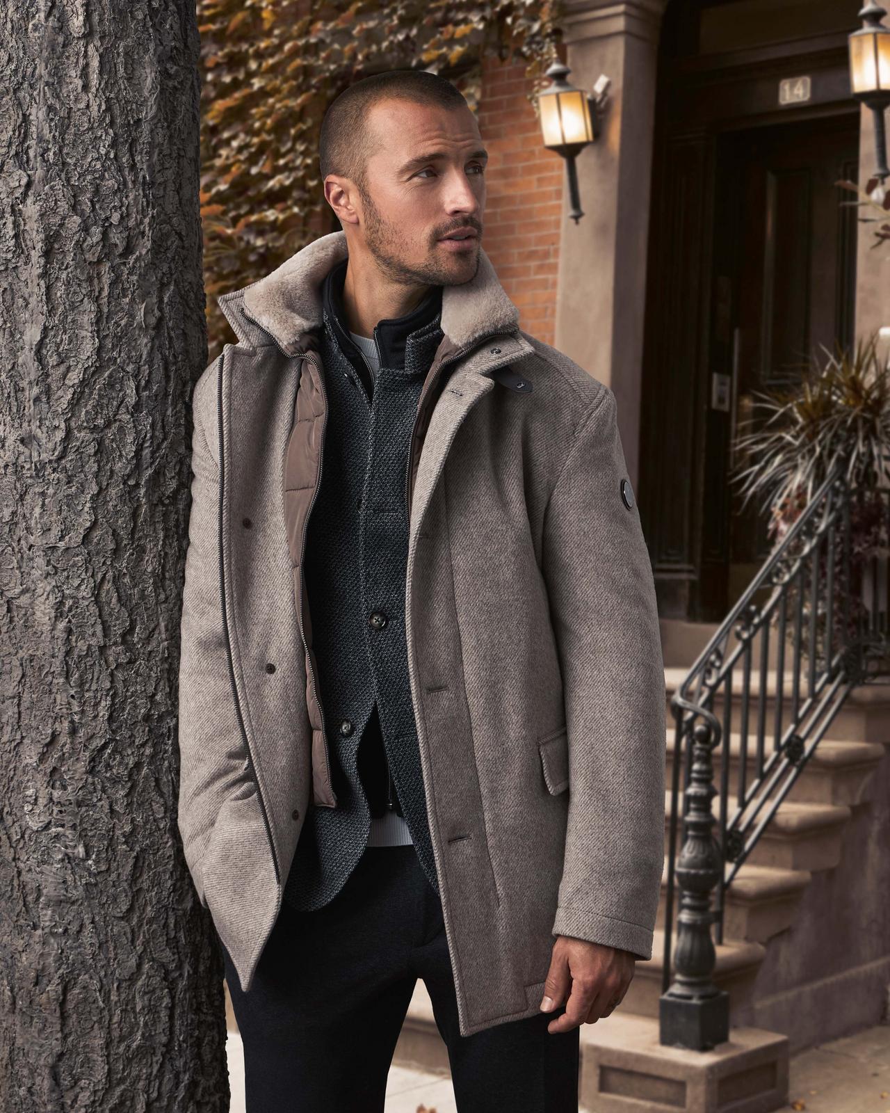 Male model wearing JOOP! jacket illustrating overcoats