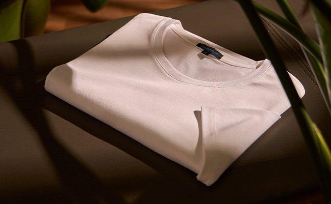 T-shirt displayed representing style essentials