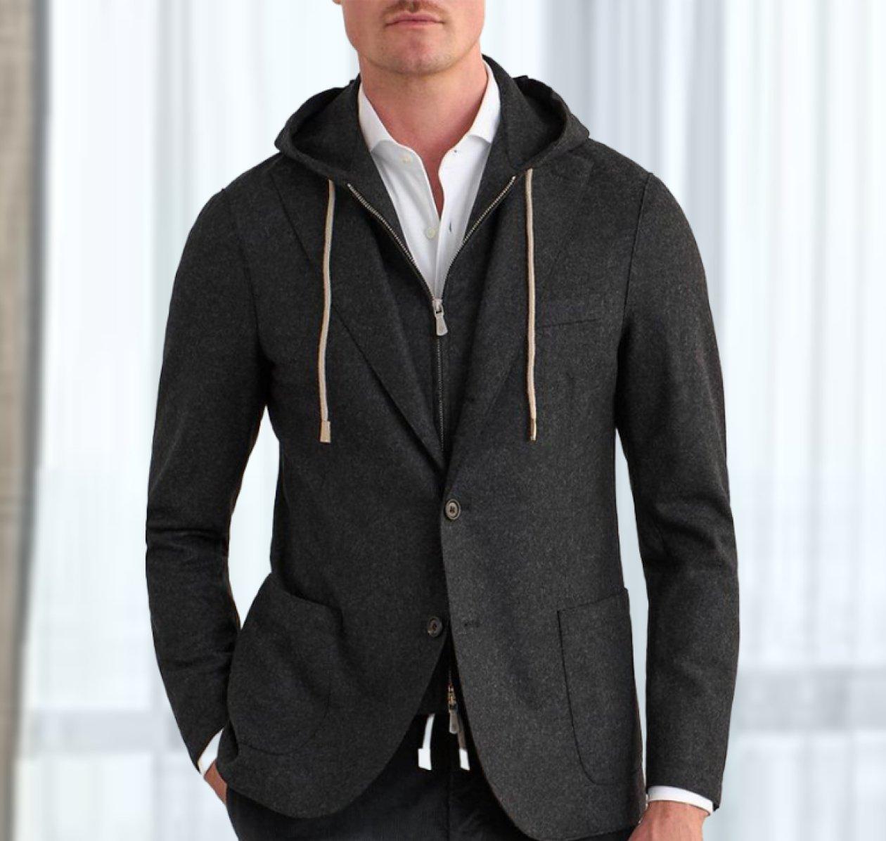 Mannequin masculin portant un cardigan noir Canali