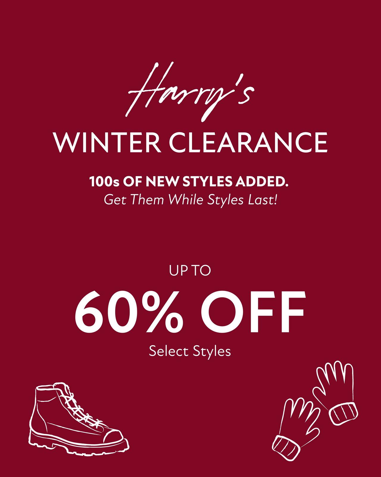 Red image promoting Harry’s sale