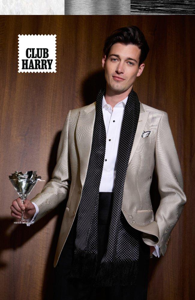 Model wearing a Tuxedo