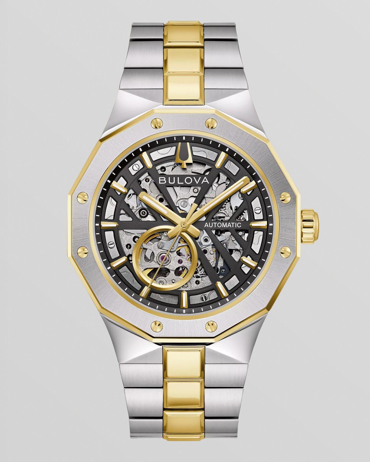 Montre bracelet en acier inoxydable bicolore Prestige, Bulova